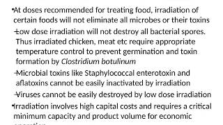 Advantages and limitations of Food Irradiation [upl. by Salta215]