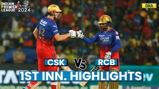 RCB Vs CSK Highlights 1st Innings CSK Need 201 Runs For IPL 2024 Playoff Qualification Against RCB [upl. by Okramed]