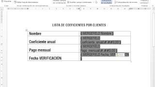 Combinar correspondencia en Word Modificar los formatos de los campos numéricos y de fecha [upl. by Hcirteid]