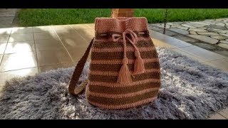 MOCHILA DE CROCHÊ NEIDE [upl. by Aidnahs]