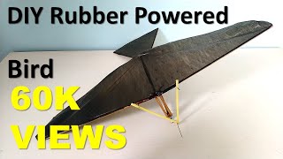 How To Make Ornithopter  Rubber Band Powered Bird Ornithopter [upl. by Oag909]