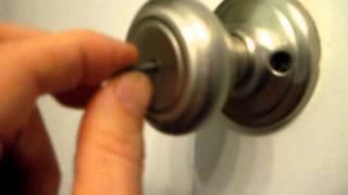 How to Open a Bathroom or Bedroom Privacy Lock from the Outside [upl. by Prudi283]