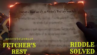 Sea Of Thieves Fetchers Rest Riddle Solved [upl. by Ammon337]