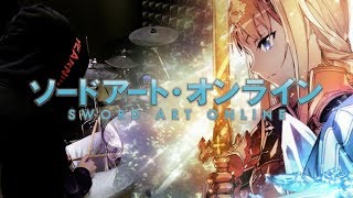 Sword Art Online Alicization OP Full【LiSA  ADAMAS】フルを叩いてみた  Drum Cover [upl. by Ebag88]