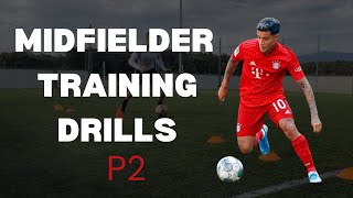 Midfielder Training Drills  How To Improve As A Midfielder P2 [upl. by Bird892]