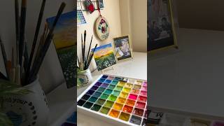 Easy Gouache Painting for Beginners artgouache shortsyoutubeshortspainting subscribe trending [upl. by Nayllij]