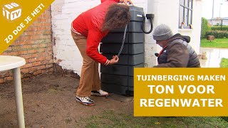 Tuinberging maken Regenton  Zo doe je het [upl. by Golter]