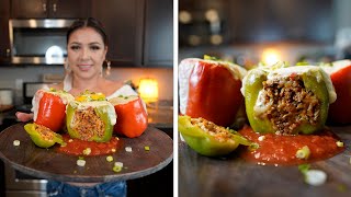 HOW TO MAKE THE BEST MEXICAN STUFFED BELL PEPPERS [upl. by Bentley926]