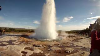 Island Geysir Iceland Strokkur Geyser [upl. by Infield]