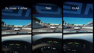 Assetto Corsa through the lens comparison in VR  MSAA vs TAA VS DLAA [upl. by Faulkner]