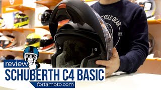 Schuberth C4 BASIC motorcycle helmet review  FortaMotocom [upl. by Amlet202]