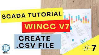 Scripting example to create csv file with cyclic data export  HMI  SCADA WinCC V7 Tutorial  7 [upl. by Nirre305]