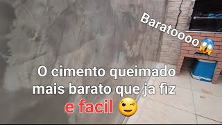 cimento queimado direto no bloco mais barato e fácil [upl. by Yentroc]