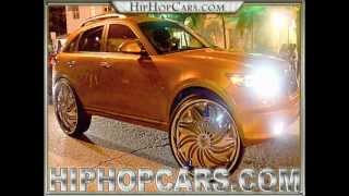 Infiniti FX45  DAVIN 30 inch rims floater custom hot chrome wheels [upl. by Llerral]