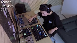 Techno Live Jam 008 with TR8S  Digitone  TB03 [upl. by Edlitam]