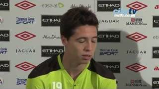 Samir Nasri press conference at Manchester Citys training ground [upl. by Teresita957]