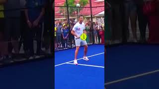 CRISTIANO RONALDO JUGANDO AL PÁDEL [upl. by Sylvanus]