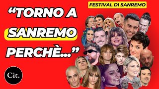 Dietro Le Quinte Di Sanremo 15 Frasi Dai Cantanti Del Festival [upl. by Anselmo]