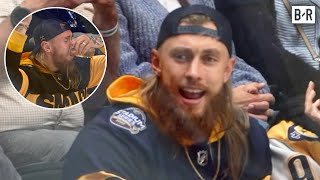 George Kittle Micd Up at Predators Playoff Game 🎤 [upl. by Engleman304]