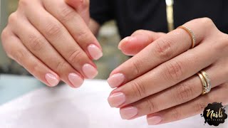 HOW TO SHORT GEL NAIL ENHANCEMENTS USING NAIL FORMS FROM START TO FINISH [upl. by Lynch]