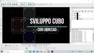 Sviluppo Cubo con LibreCAD [upl. by Drugi940]