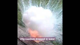 Reaction 20g caesium dropped in water [upl. by Dudden]