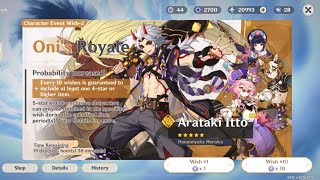 Genshin 45 Banner  Itto Onis Royale  Some Rolls on Chioris Banner of Silken Clouds Woven [upl. by Aleuname416]