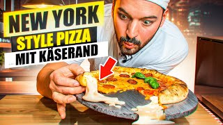 Entdecke das Geheimnis der New York Style Pizza mit Käserand🧀 So gelingt dir die beste Pizza🍕 [upl. by Hughmanick470]