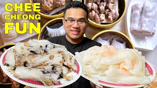 CHINESE DIM SUM  STEAMED SHRIMP RICE ROLLS RECIPE  CHEE CHEONG FUN [upl. by Innoj660]