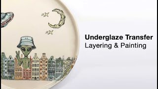 Underglaze transfer tutorial Paint and layer underglaze transfer [upl. by Somerset611]