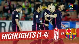 Resumen de Granada CF vs FC Barcelona 14 [upl. by Libb]