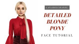 DETAILED BLONDE PONY  AMAZING WIG  Stardoll Wig tutorial  LanaDelChanel [upl. by Osner270]