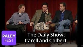 The Daily Show  Carell and Colbert on improv Paley Center [upl. by Mialliw]