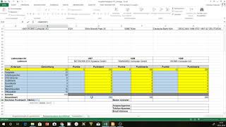 Nutzwertanalyse in Excel mit SVERWEIS WVERWEIS verschachtelter WENN Funktion MAX und SUMME [upl. by Landel]