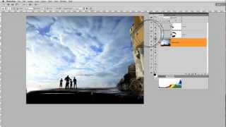 PHOTOSHOP CS5 correzione cielo bruciato sovraesposto [upl. by Lou957]