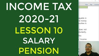 Lesson 10 Income Tax SalaryPension [upl. by Caressa]