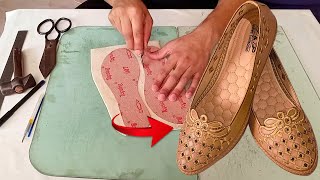 Making HANDMADE Beautiful women Pair of Pump Shoes With Simple Tools  How To Make Women Pump Shoes [upl. by Ambrosine700]