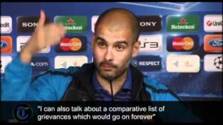 Guardiola lashes out at Mourinho before semifinal [upl. by Nibbor872]