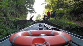 Tyrley Locks on the Shropshire Union Canal in Four Minutes [upl. by Aihsyn]