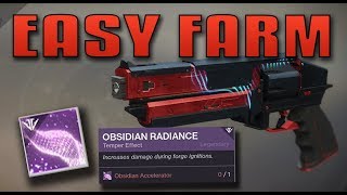 EASY OBSIDIAN ACCELERATOR FARM Destiny 2 Black Armory [upl. by Hogan841]