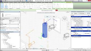 Revit Plumbing tutorials 05 09 Looking at the System Browser [upl. by Rochemont359]