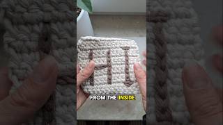 Crochet letters over finished product crochet crochettutorial crocheting tutorial shorts craft [upl. by Leinad]