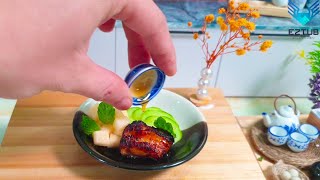 How to make miniature pan fried fish and muskmelon  Tiny cooking [upl. by Mosier182]