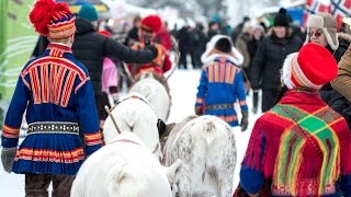 Jokkmokk Winter Market in Lapland Sweden  Jokkmokk marknad  Swedish Lappland reindeer [upl. by Nikolos]