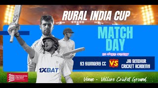 RURAL INDIA CUP  S3 SWINGERS CC Vs JAI SENDHUR CRICKET ACADEMY  20 OVERS MATCH [upl. by Idac]