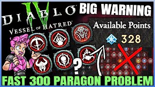 Diablo 4  Level 300 Paragon Fast EVERY Season  Problem With INFINITE XP or Not [upl. by Wilburt]