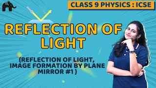 Reflection of light Class 9 ICSE Physics Chapter 7  Image formation by plane mirror 1 [upl. by Braynard]