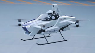 Toyotas SkyDrive  the 1st human piloted quotdronequot is here [upl. by Pembroke]