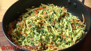 Vegetable Zoodles Spiralized Veggie Noodles  One Pot Chef [upl. by Alek]