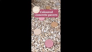 HOW TO DIY Coloured Concrete Pavers [upl. by Annunciata]